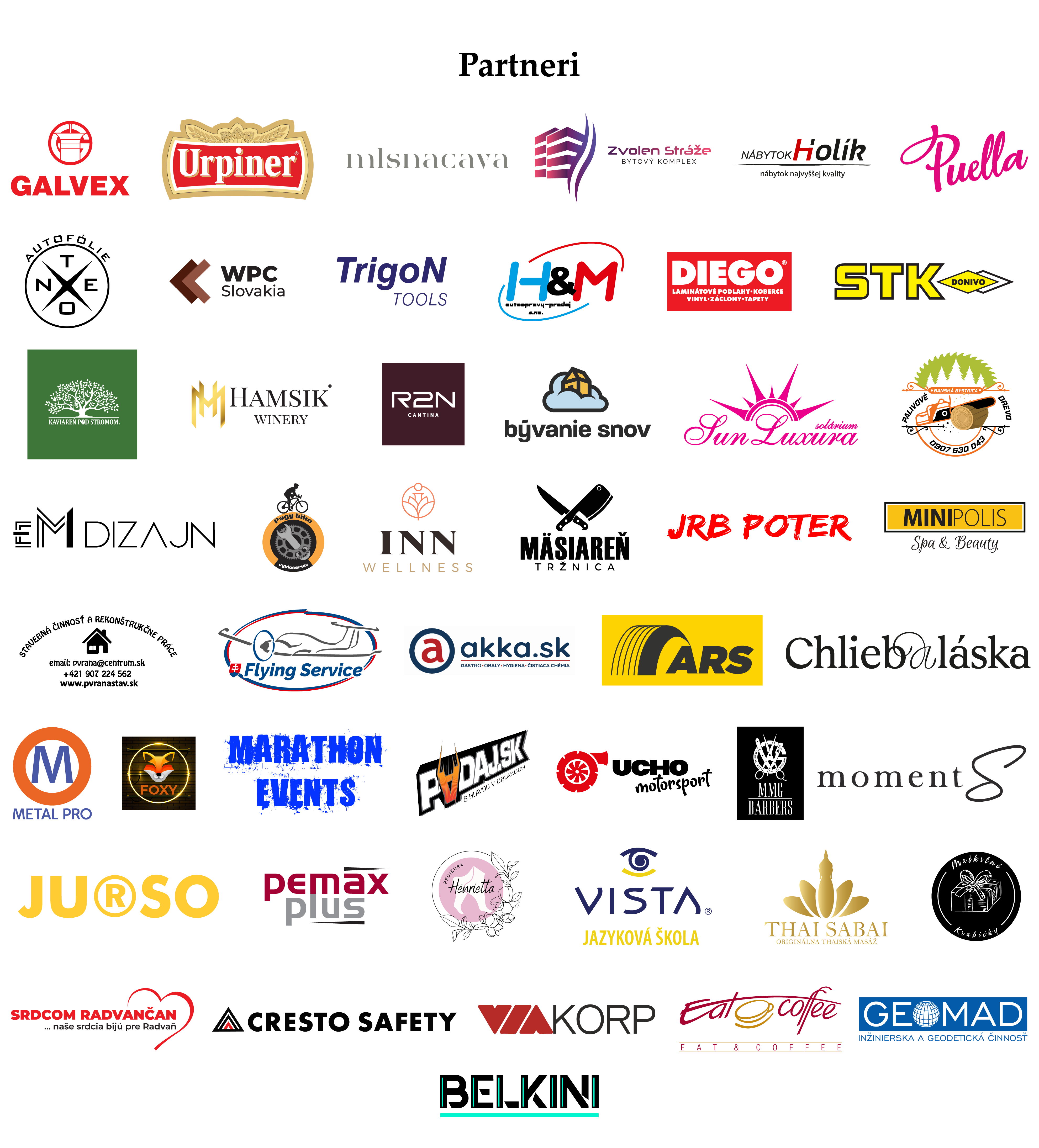 Tajovský beh 2025 - Partneri